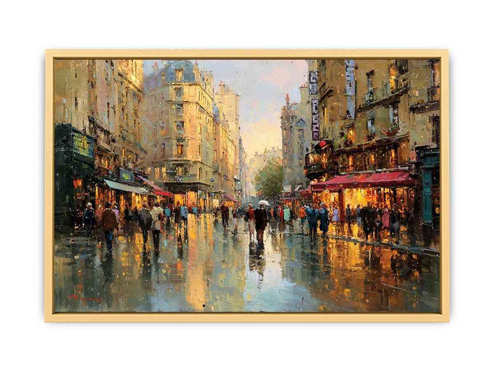 Illuminated Paris  Streched canvas