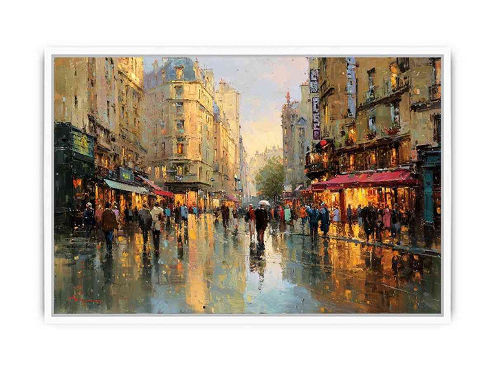 Illuminated Paris Framed Print