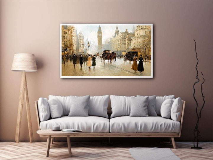 Vintage London Street Canvas Print