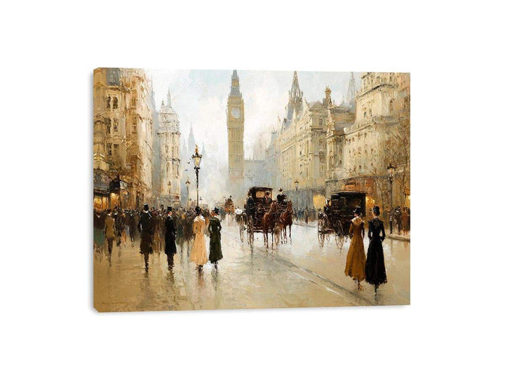 Vintage London Street Framed Print