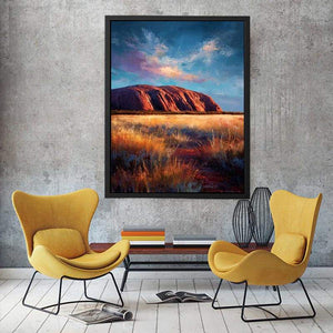 Rock of uluru Canvas Print