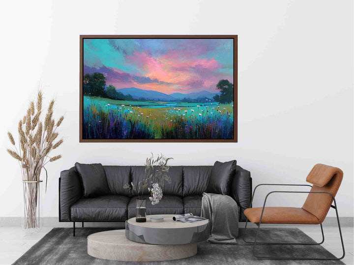 Vibrant Pastel Field Painting