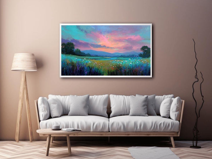 Vibrant Pastel Field Canvas Print