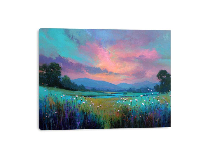 Vibrant Pastel Field Framed Print