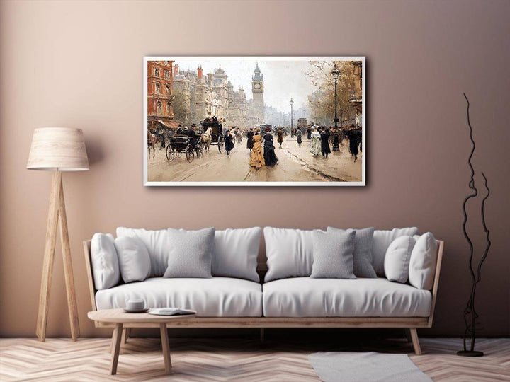 Ictorian london street Canvas Print