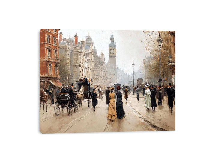 Ictorian london street Framed Print
