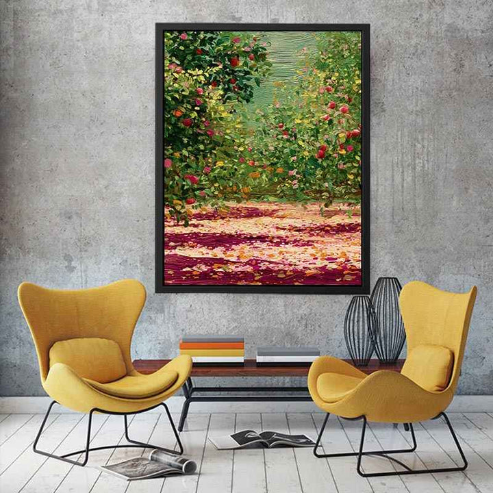 Apple orchard in spring Canvas Print