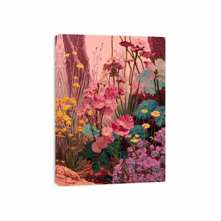 Impressionist Wildflower Landscape Framed Print