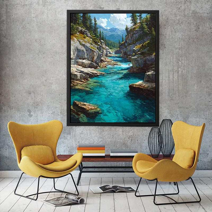 Blue Water in Pine valley Canvas Print