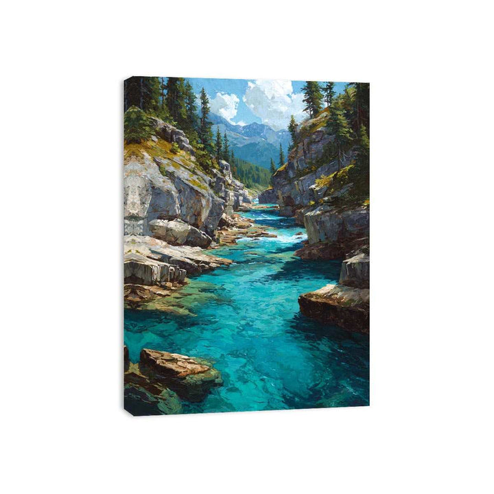 Blue Water in Pine valley Framed Print