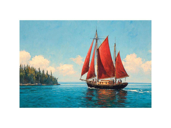 Red sailboat