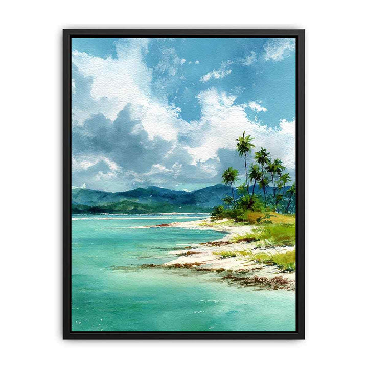 Sandy Beach watercolor Poster