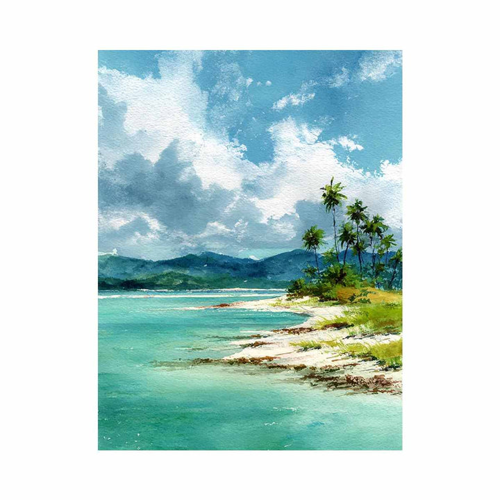Sandy Beach watercolor