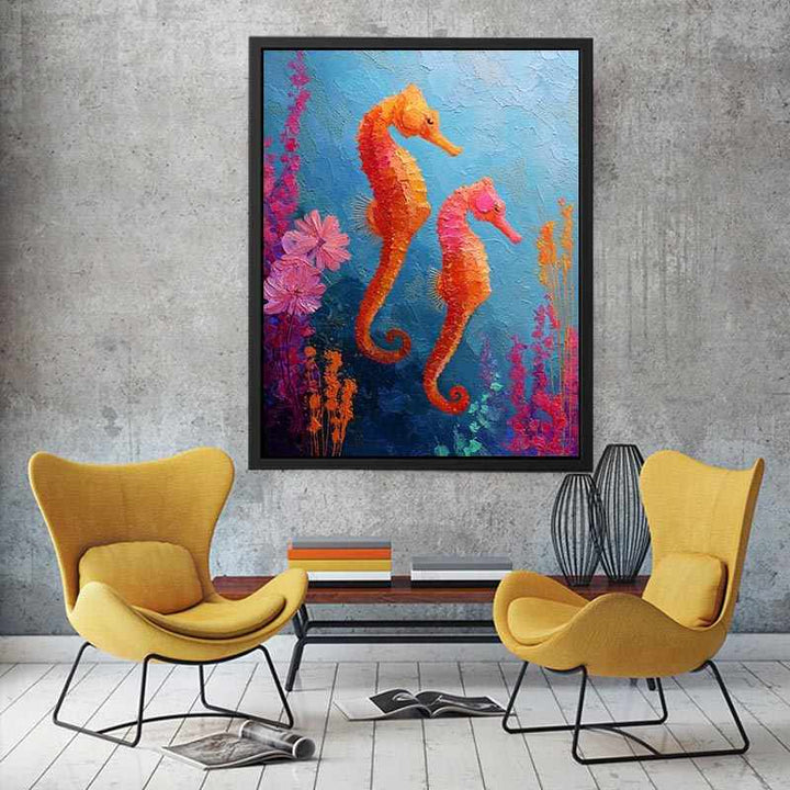 Seahorse Love Canvas Print