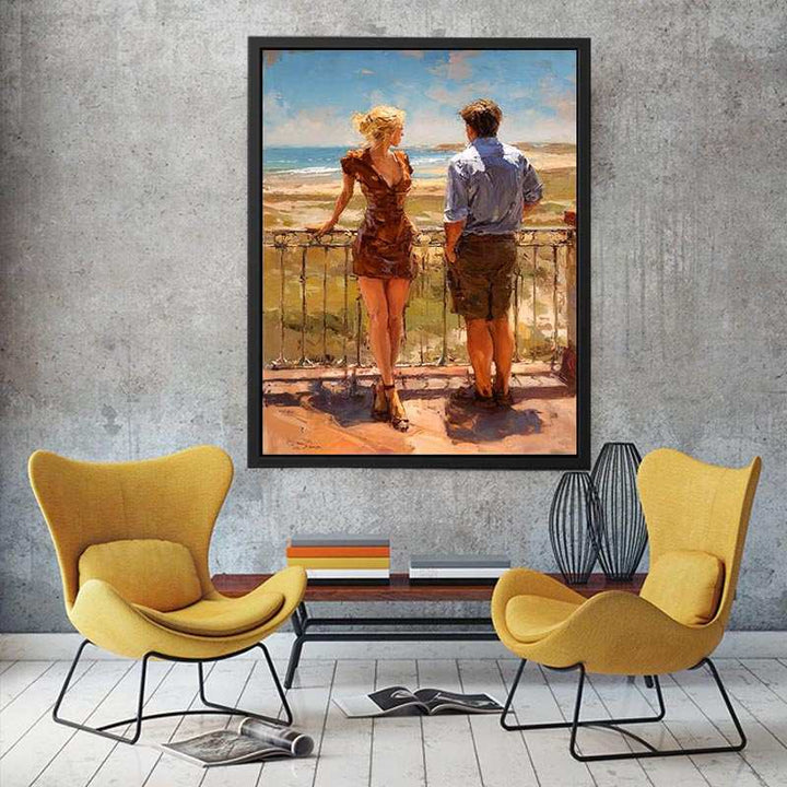 Ocean View Love Canvas Print