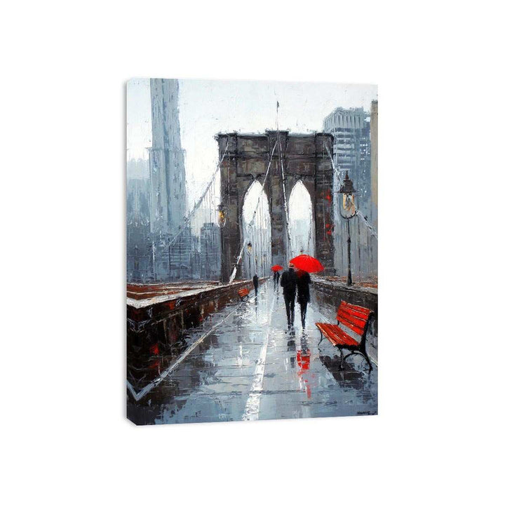 Rainy Walk in Brooklyn Framed Print