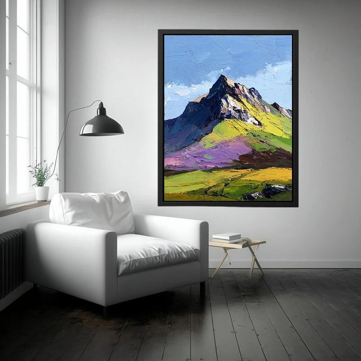 Abstract Mountain Horizon Painting