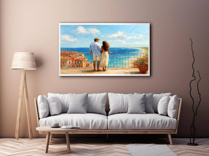 Sunset Balcony Canvas Print
