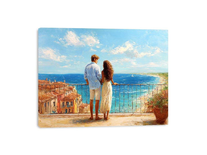 Sunset Balcony Framed Print