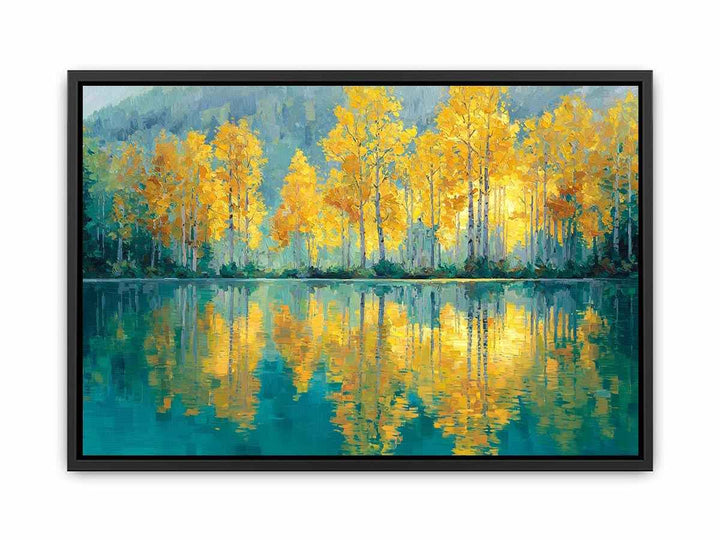 Golden Forest Reflections Poster