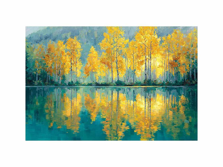 Golden Forest Reflections