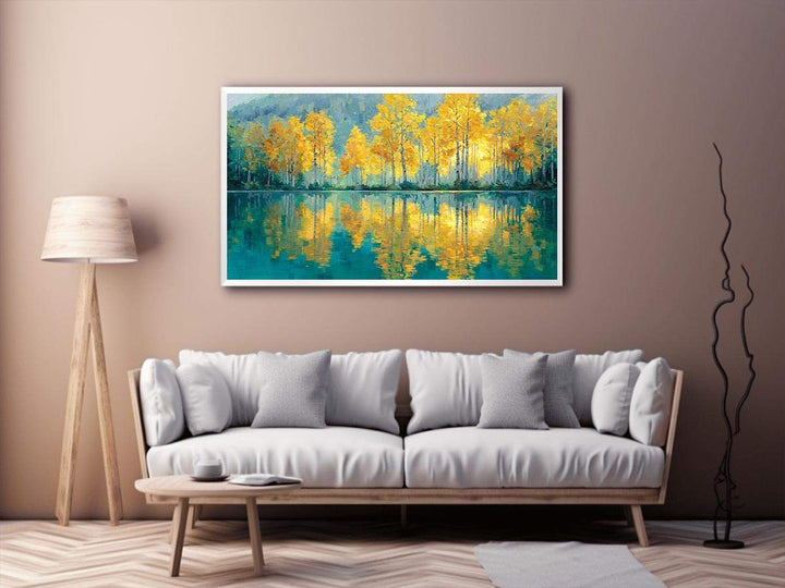 Golden Forest Reflections Canvas Print
