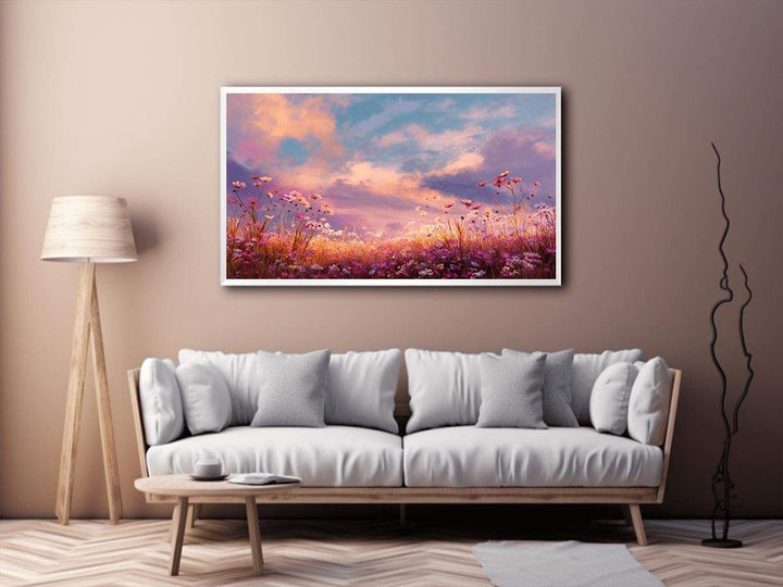 Dreamy Floral Field Canvas Print