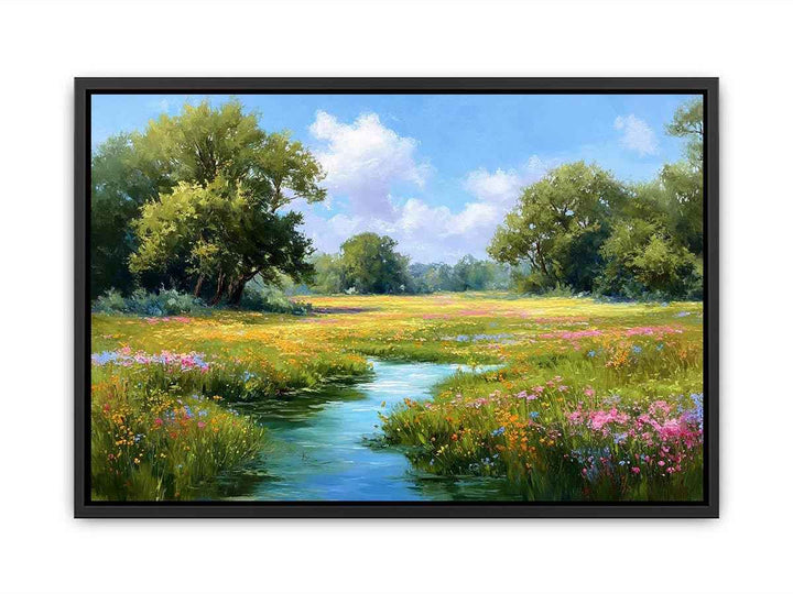 Tranquil medow with wildflowers Poster