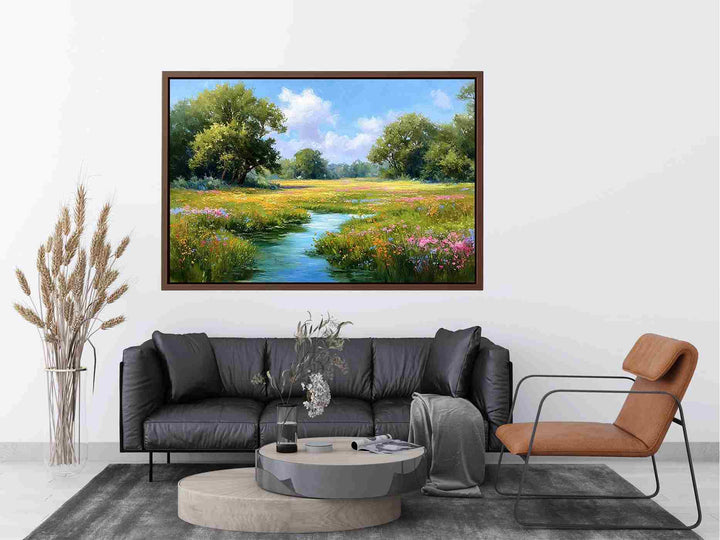 Tranquil medow with wildflowers Painting
