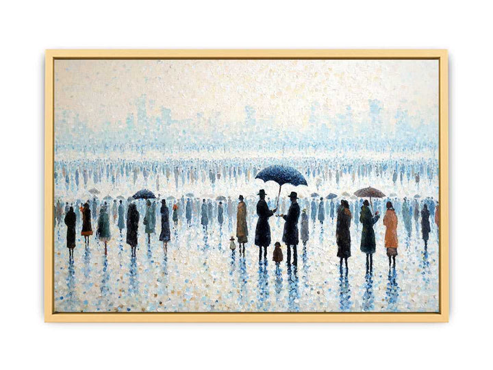 Beachside Umbrealas  Streched canvas