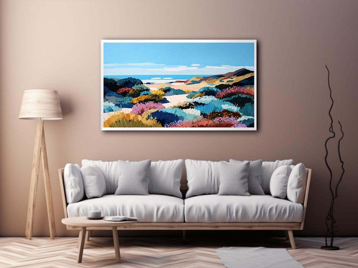 Abstract Coastal landscape Canvas Print