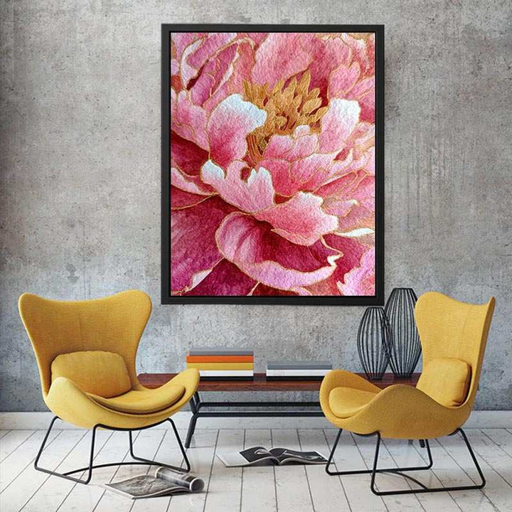 Peony Flower coloseup Canvas Print