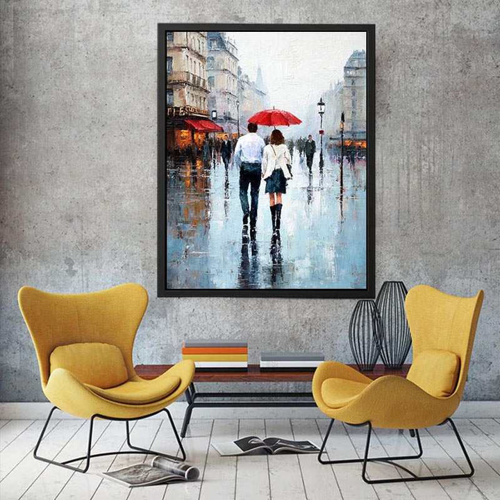 Rainy Romance Canvas Print