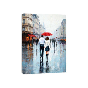 Rainy Romance Framed Print