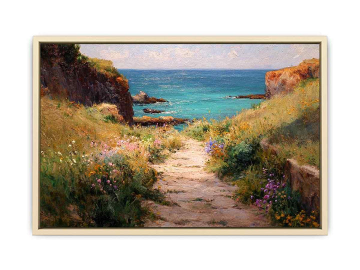 Path to beach  Art Print