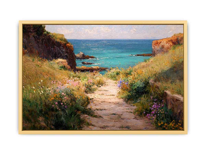 Path to beach  Streched canvas