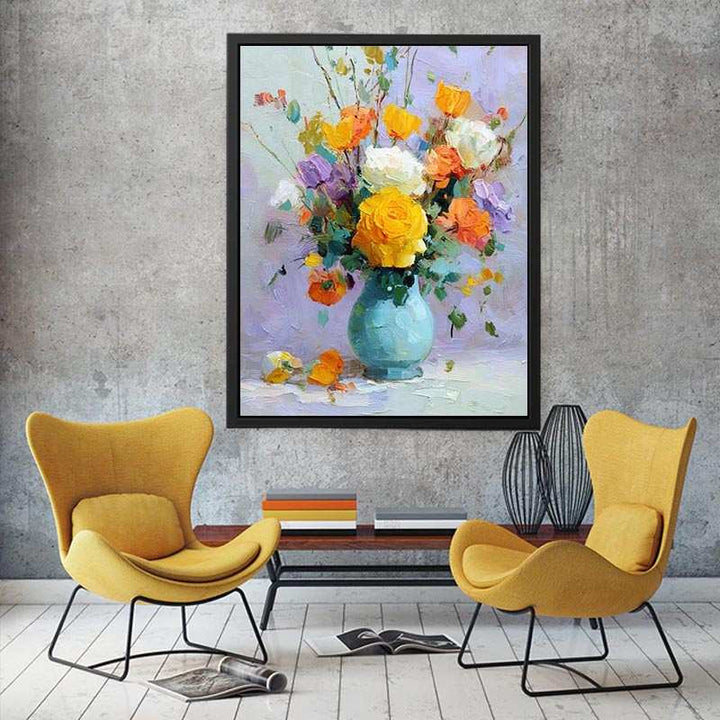 Impressionist flowers Canvas Print
