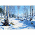 Spring forest in winter
