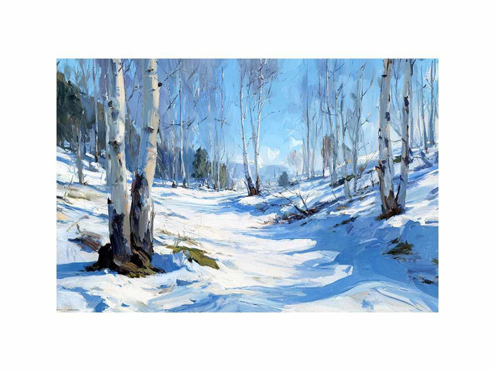 Spring forest in winter