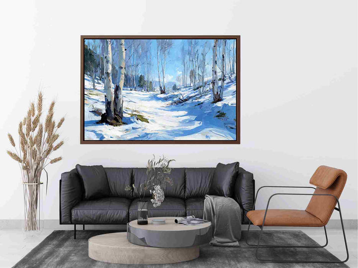 Spring forest in winter Painting