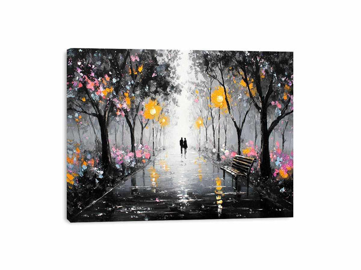 Together in the Rain Framed Print