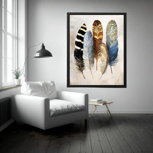 Five Feathers Painting