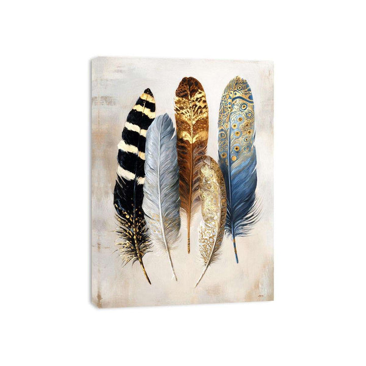 Five Feathers Framed Print