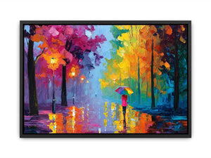 Autumn Rain walk Poster