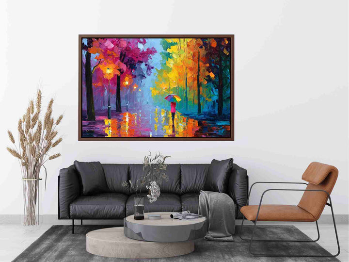 Autumn Rain walk Painting