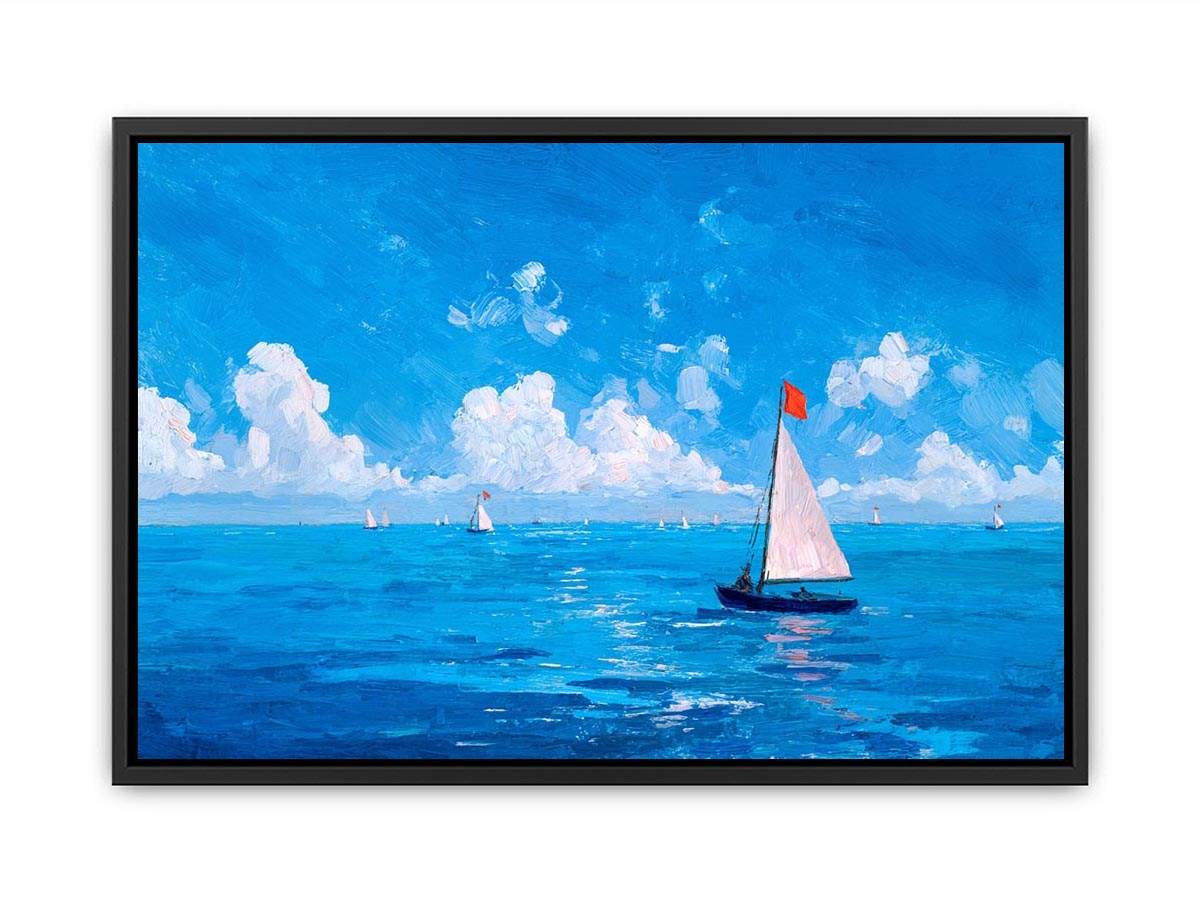 Sailboats on the ocean Poster
