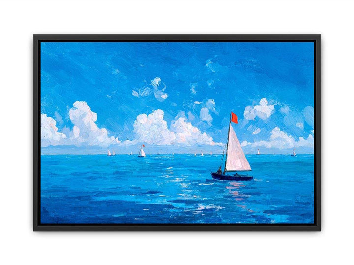 Sailboats on the ocean Poster