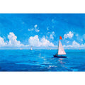 Sailboats on the ocean