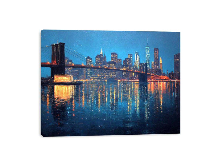 New York evening Glow Framed Print