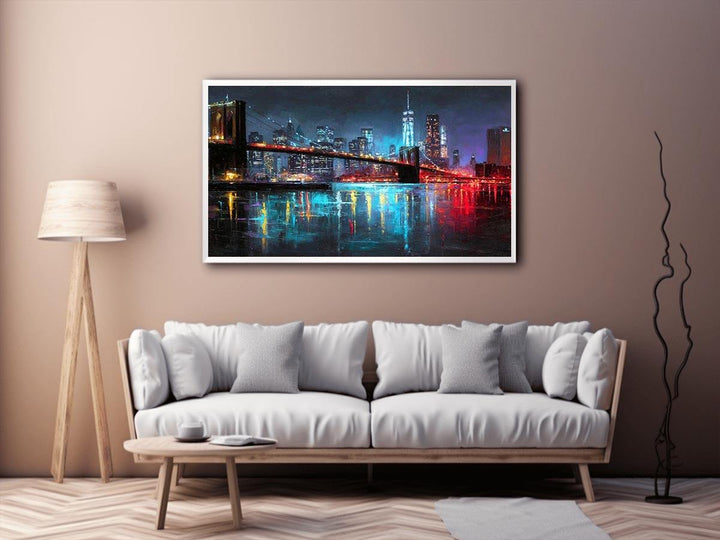 New York Skyline in night Canvas Print